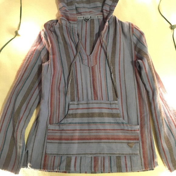Roxy Sweaters - Women’s Roxy Mexico hippie hoodie/poncho size S